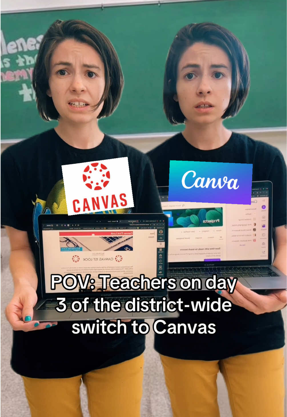Canvas. CanvaS! With an S! The red one! #teachersoftiktok #backtoschool #fyp #k12 