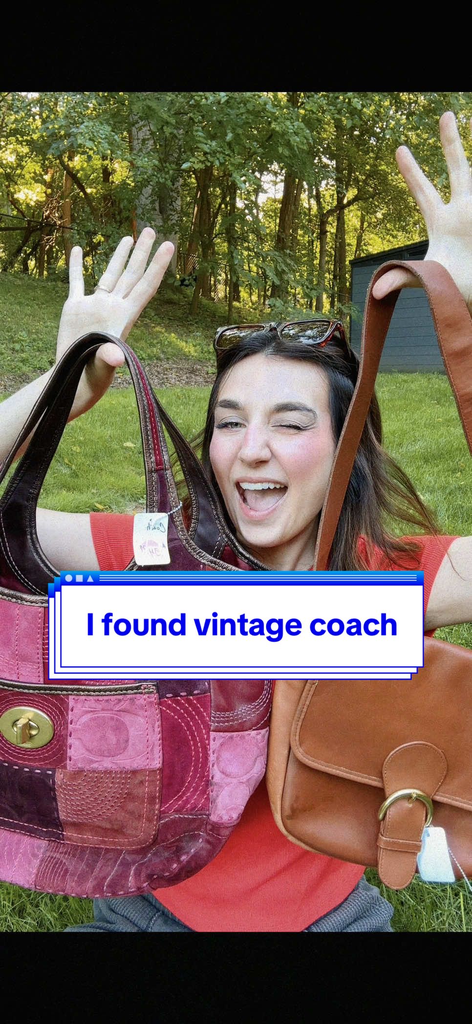 Did I do good with these finds?! Tell me everything you know about them! #vintagecoach #thriftedcoach #thriftedcoachbag #y2kcoach #thrifted #fyp 