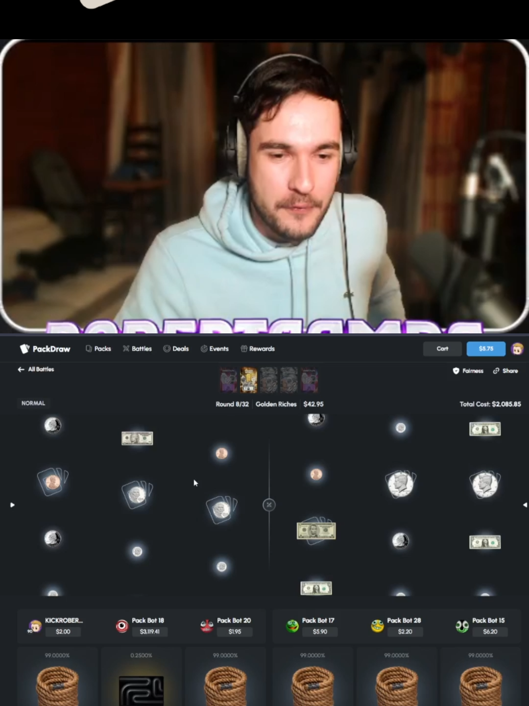 HE GOT THE MILK READY #ROBERT #ROBERTGAMBA #packdraw #kickstreaming