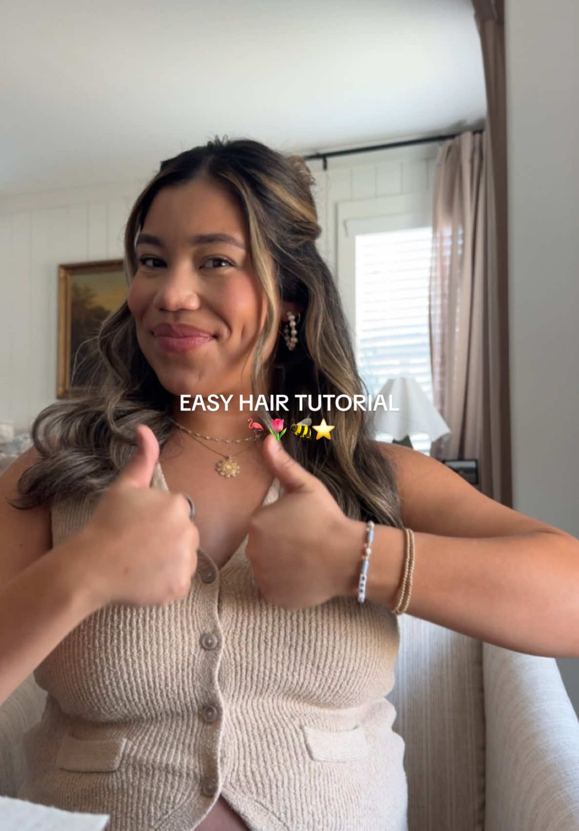 Still trying to get my pink back one day at a time 🙈 this hairstyle wasn’t perfect but I’m proud of myself for trying AND for not just putting it up in a bun for the 100th day in a row 😂🩷🦩🌷 #gettingmypinkback #postpartum #momlife #getreadywithme #easyhairstyles #hairtutorial easy hairstyles for busy mom 