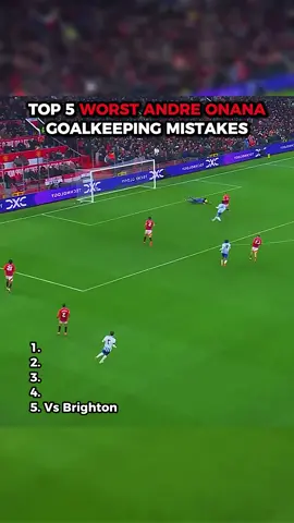Top 5 Onana Mistakes 😳 #onana #carabaocup #manchesterunited #football #goals 