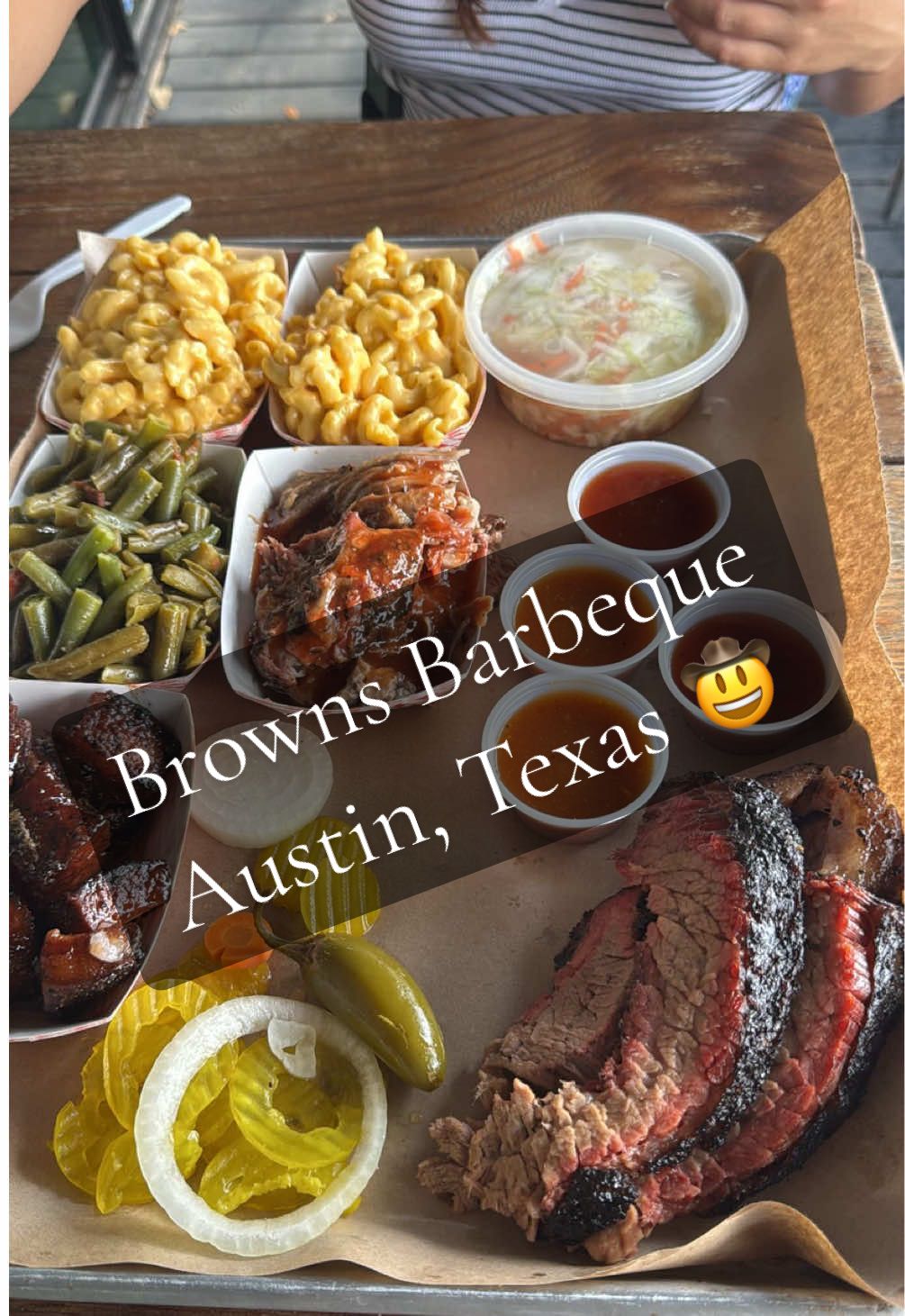Come try out Browns Barbeque! I’ll be dreaming of that candied pork belly 😮‍💨 #barbecue #austintx #foodtruck #Foodie #mukbang 