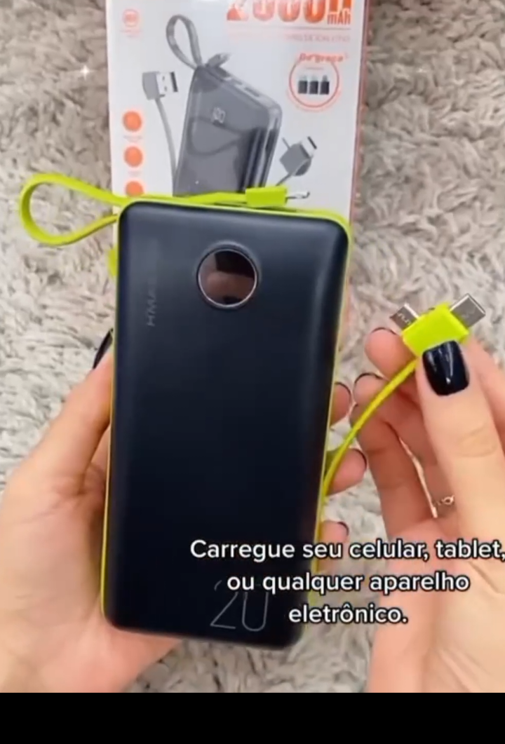 Carregador Portátil Turbo Power Bank 20000mah Original Link Nos Comentários #carregador #portatil #eletronicos 