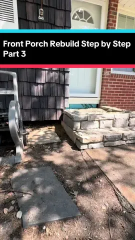 Front Porch Rebuild Step by Step Part 3 #DIY #frontporch #rebuild #howto #stepbystep 