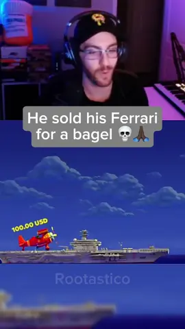 He sold his Ferrari for a bagel 😂#planegame #aviamasters 