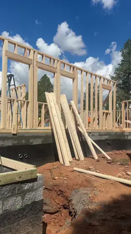 About as exciting as the day we bought the lot and then broke ground!! #dreamhome #customhomebuild #framing 