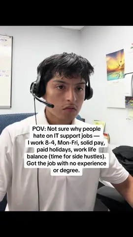 I landed my IT job without experience or a degree by going through CourseCareers. You can check out the link in my profile for the free course if you want to do the same course I did.                                        #techjob #itcareer #itjobs #hiringnow #workfromhome 