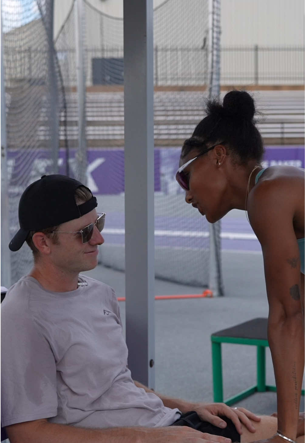 Block starts can be really difficult with prosthetics so we’re working on them today #taraandhunter #trackandfield #woodhall #tanlines #blocks 