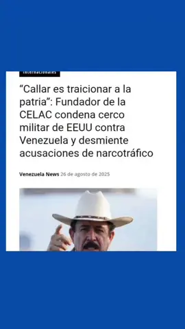 #esnoticia📌➡️ información de Venezuela News Web    El expresidente de Honduras, Manuel Zelaya, rechazó el cerco militar que Estados Unidos mantiene sobre Venezuela. A través de la red social X, denunció que esa acción viola la Carta de las Naciones Unidas y el derecho internacional. Zelaya, líder del partido Libertad y Refundación (Libre), calificó la ofensiva como un ataque a la soberanía de los países latinoamericanos y caribeños. Como fundador de la CELAC, afirmó que la región no puede guardar silencio. “Callar ante esta agresión es un crimen de lesa patria y un acto de cobardía imperdonable”, escribió. También cuestionó la utilidad de la ONU y su Consejo de Seguridad. Dijo que estos organismos no garantizan la paz ni protegen a sus miembros. Manuel Zelaya desmintió las acusaciones que vinculan al gobierno del presidente Nicolás Maduro con sobornos a funcionarios hondureños. Aseguró que “es absolutamente falso” que el gobierno de Venezuela permita el paso de drogas a cambio de pagos. Honduras también lucha contra el narcotráfico Defendió el trabajo de la presidenta Xiomara Castro en la lucha contra el narcotráfico. Mencionó el aumento de decomisos, la destrucción de cultivos y laboratorios, y la entrega a la justicia de varios capos del narcotráfico. Recordó que Juan Orlando Hernández, expresidente hondureño, fue condenado en Estados Unidos a 45 años de prisión por liderar un cartel que traficó toneladas de droga. Zelaya cerró su mensaje con una advertencia: «la soberanía de América Latina está en riesgo, y el silencio también es una forma de complicidad». #QueNoSeAtrevan  #AlistadoSiempre
