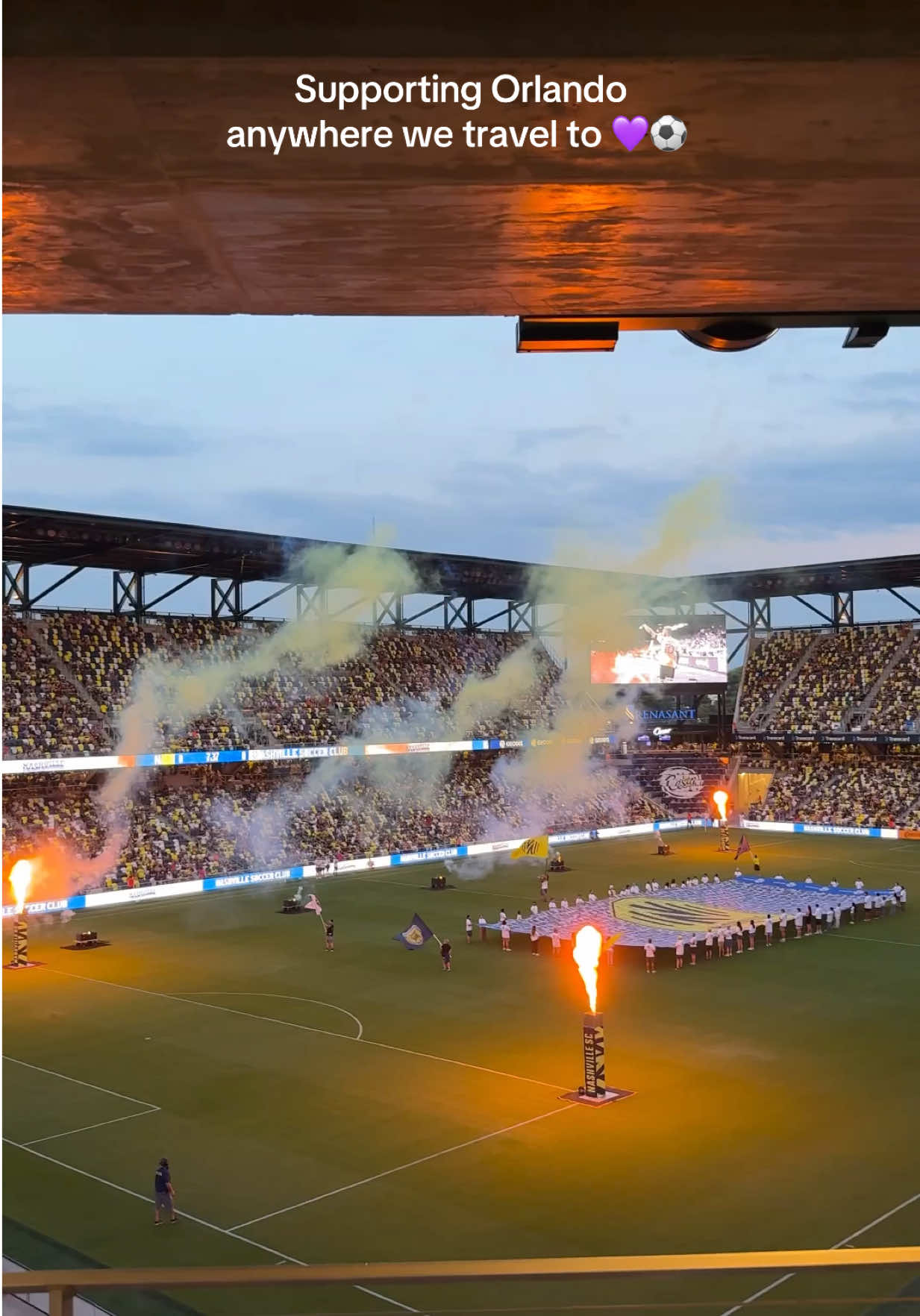 Even tho we lost it was still amazing watching them play in Nashville! Vamos Orlando 💜 #orlandocity #nashvilletennessee #geodispark #orlandocitysc 