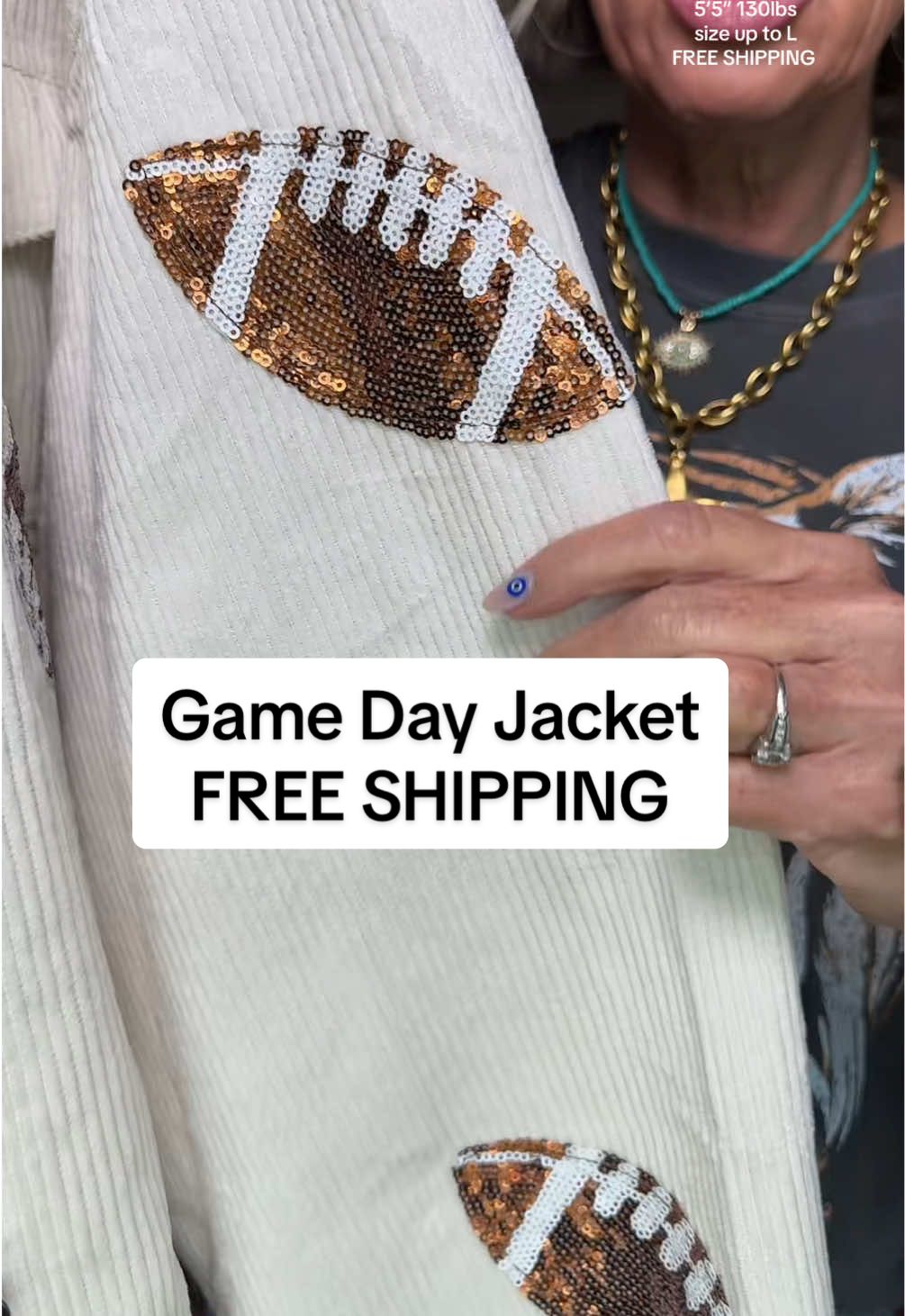 Sequin Football Jacket - ON SALE, FREE SHIPPING #jacket #gamedayoutfit #collegegameday #highschoolfootball #falljacket @Uaneo 