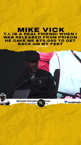 @mikevick @tip Is a real friend! When I was released from prison he gave me $75,000 to get back on my feet. #mikevick #ti 🎥 @iamathletedaily