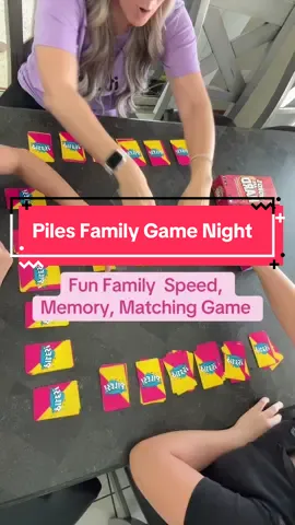 So fun and chaotic 😝 #familygamenight #coopersbunch #piles #pilesgame 