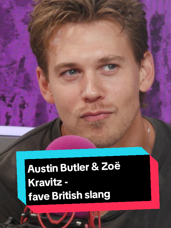 Lovely jubbly! Austin Butler and Zoë Kravitz on their favourite British slang 😄  #austinbutler #zoekravitz #britishslang #britishaccent #caughtstealing