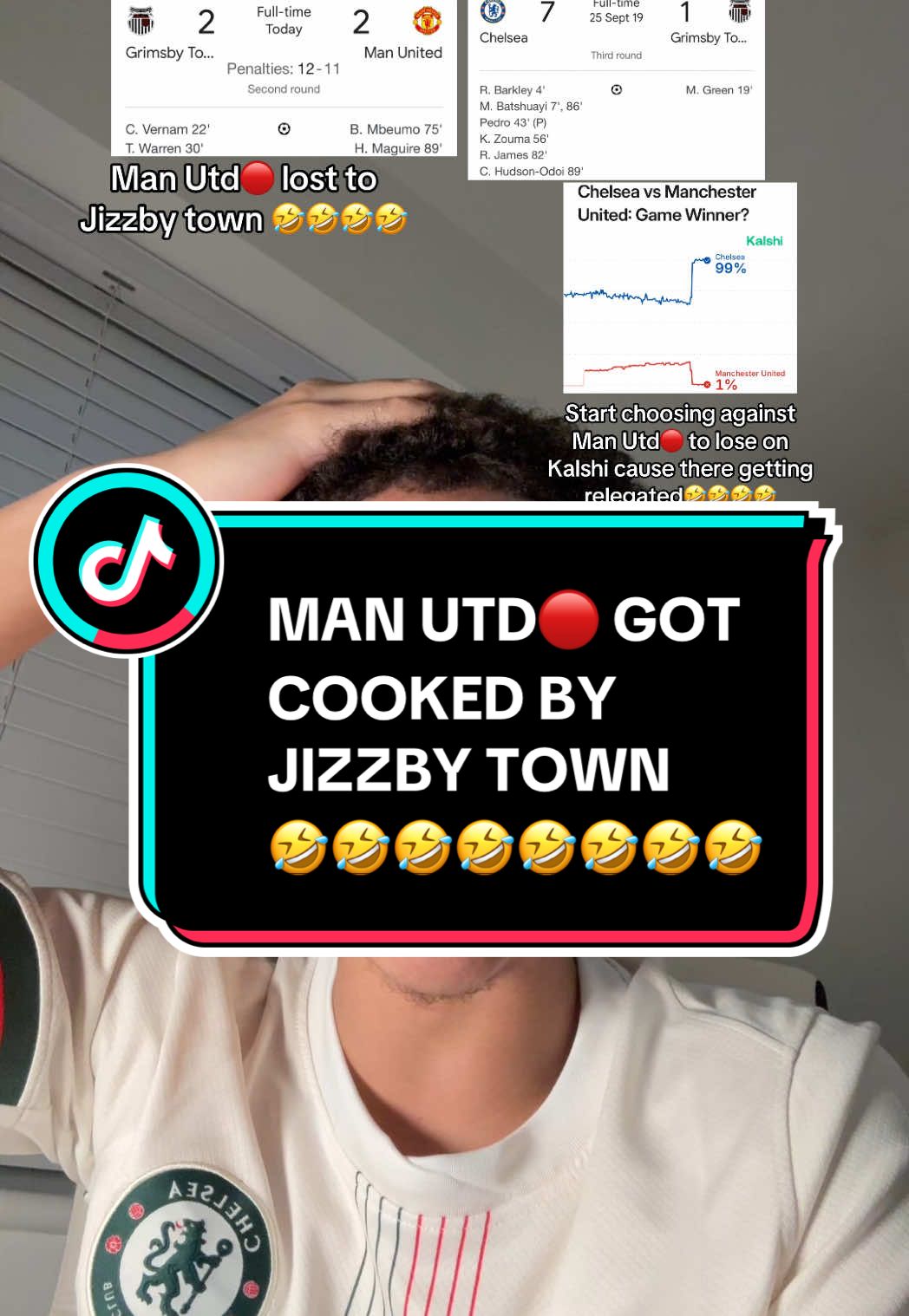 @Kalshi Man Utd🔴 got cooked my jizzby town 🤣🤣🤣🤣 #manutd #manchesterunited #mufc #cfc #chelseafc #chelsea #arsenal #arsenalfc #afc #liverpoolfc #mancity #spurs #PremierLeague #pl #barca #fcb #rm #laliga #ucl #uclfinal #championsleague #footballtiktok #futbol #Soccer #fyp #fypage #fy #foryou #foryoupage #viral 