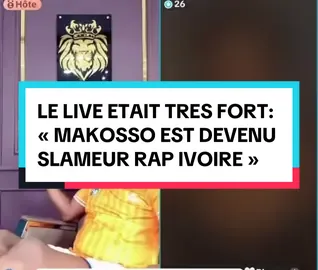 LE LIVE ETAIT TRES FORT: « MAKOSSO EST DEVENU SLAMEUR RAP IVOIRE 