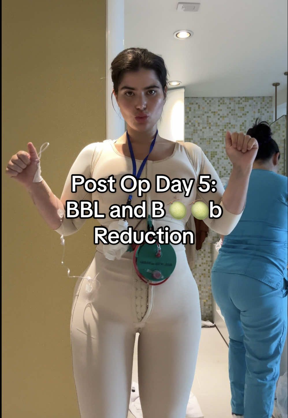 It’s been eventful but not too too painful  #bbl #breastreduction #colombia #postop #plasticsurgery 