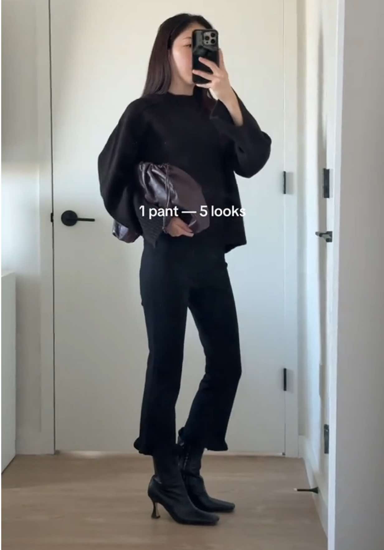 1 pant — 5 looks ♣️ #outfitinspo #capsulewardrobe #outfitideas #fypシ #simpleoutfitideas 