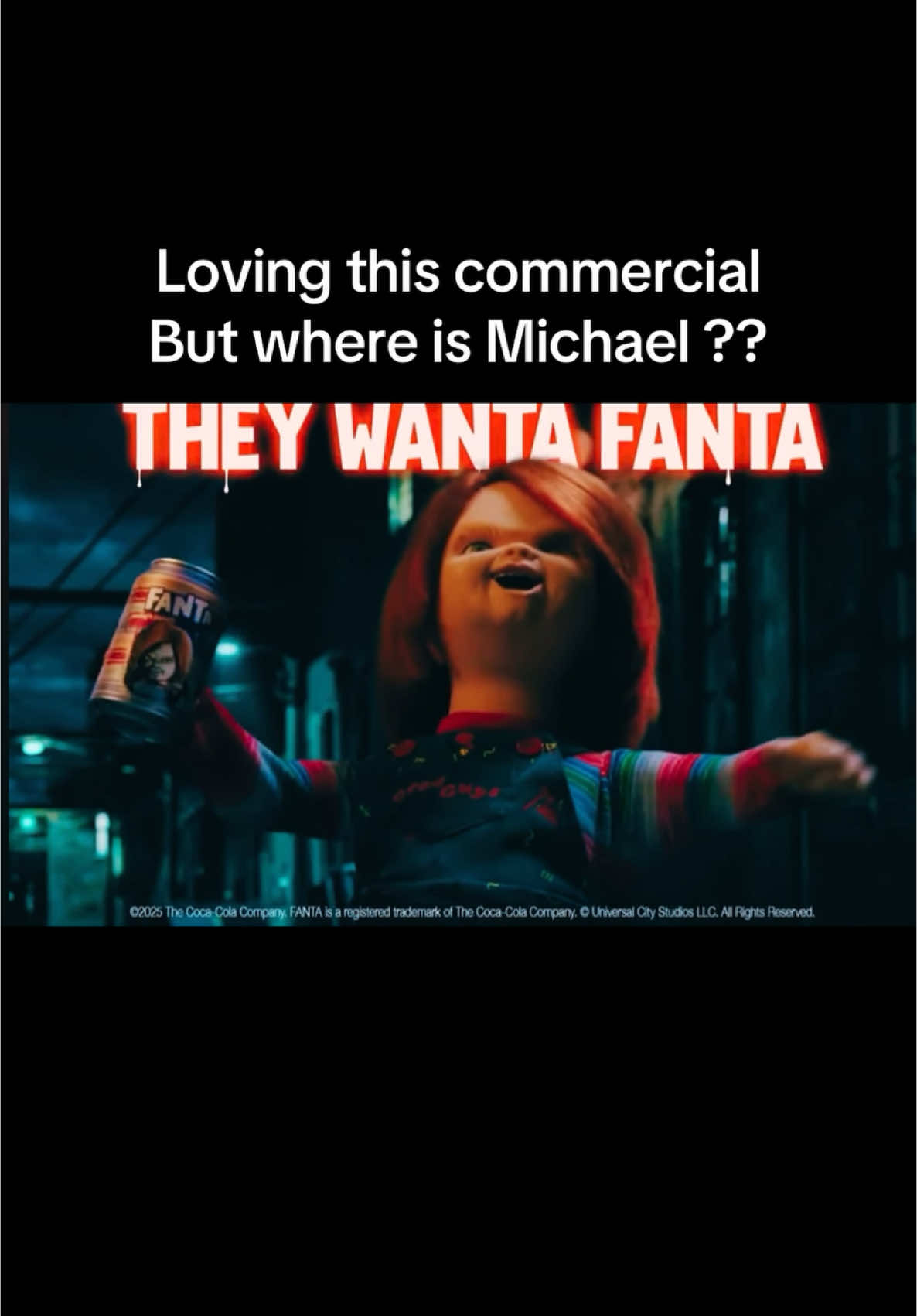 @Fanta  #fantacommercial #commercial   #chucky #michael #thegrabber #m3gan #freddy #horrorcommercial  