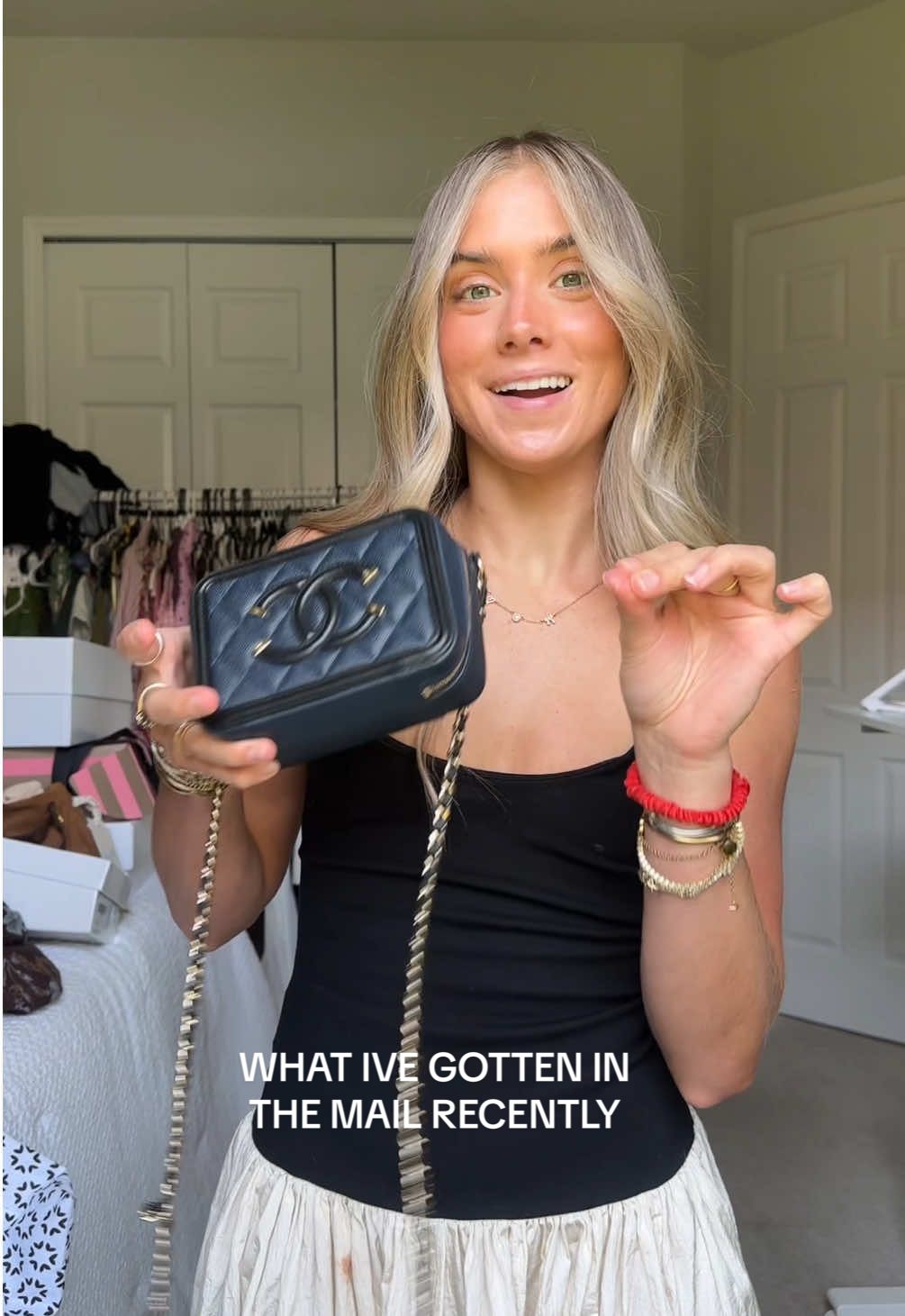 got some really really cool goodies in the mail I’m so excited to style / try / wear these pieces !! @Ulta Beauty @Songmont_Official @Besita Boots @shopbop @Amazon Fashion @Vivrelle @ChanelOfficial 
