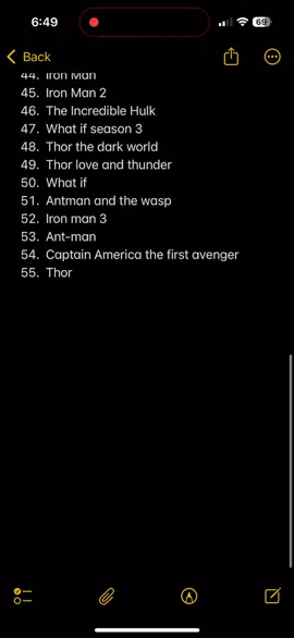 My updated MCU ranking since i just seen thunderbolts* #marvelstudios #marvel #mcu #mcuranking #movies 