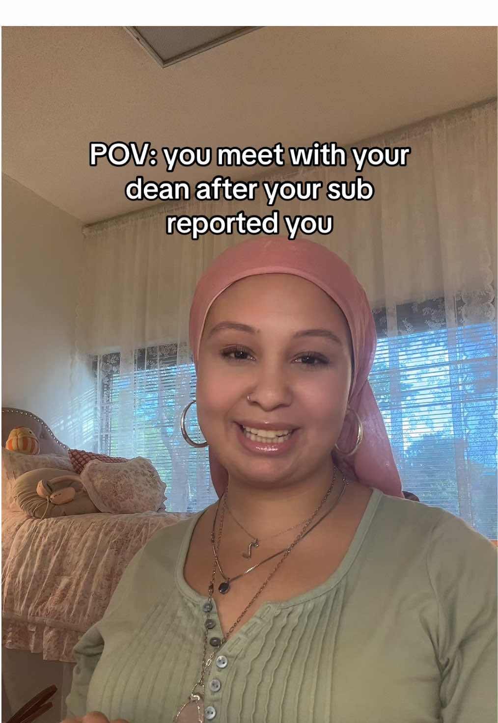 Replying to @Peachyyy_zahara POV: you meet with your dean after your sub reported you #pov #schoolpov #teacherpov #peachyyy_zpov #muslim #muslimgirl #muslimstruggles 