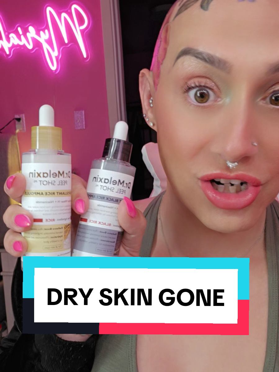 If you're like me and get out of the shower with an extremely dry face, this will change your life! #drmelaxin #drmelaxinpeelshot #dryskin #exfoliate #fyp 