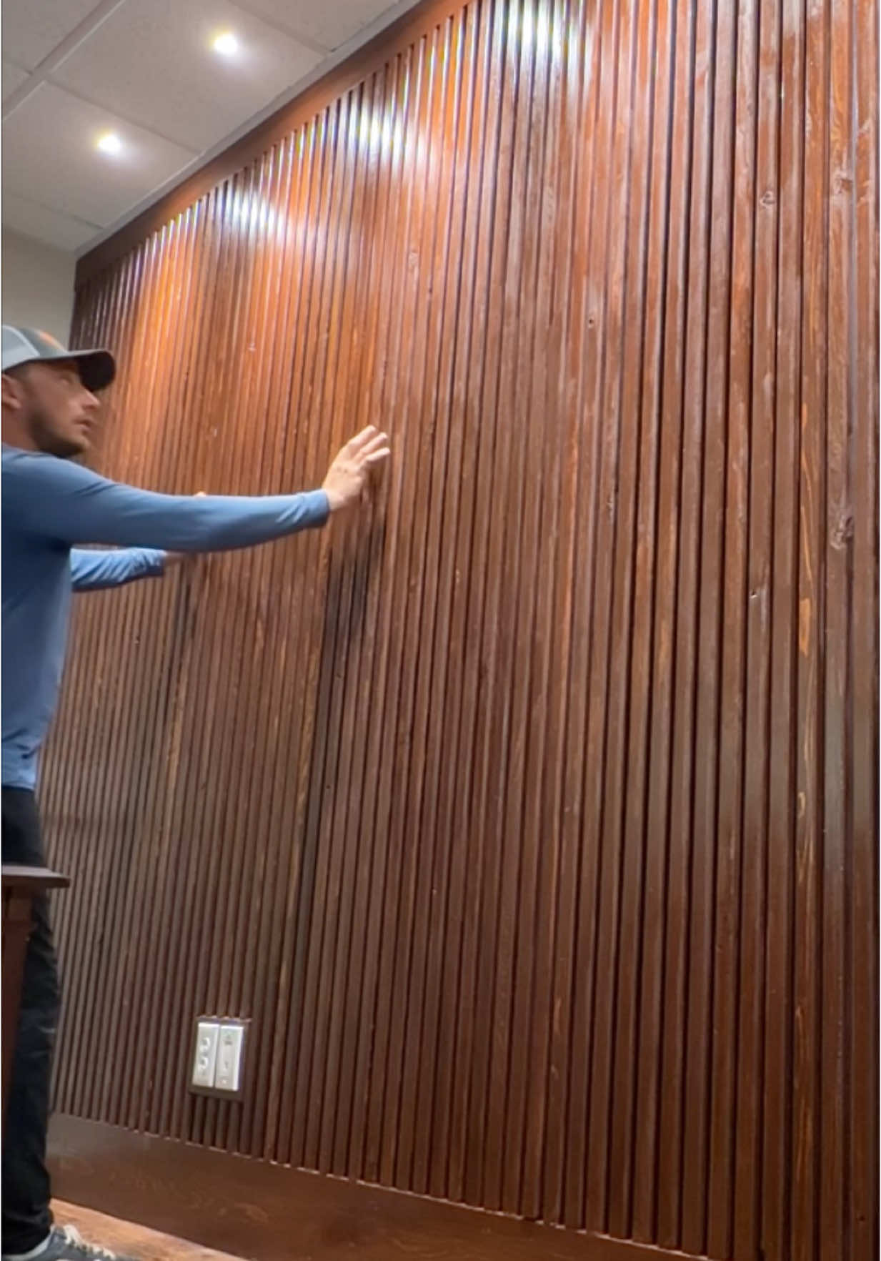 Wooden Accent Wall  #carpentry #art #artpentry #fypシ 