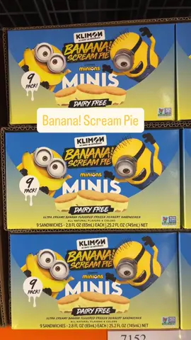 ✨NEW @costco ✨Minions Banana Scream Pie Dairy Free Dessert Sandwiches!  9ct $10.99 #minion #costco #Foodie #foodies #foodtiktok 