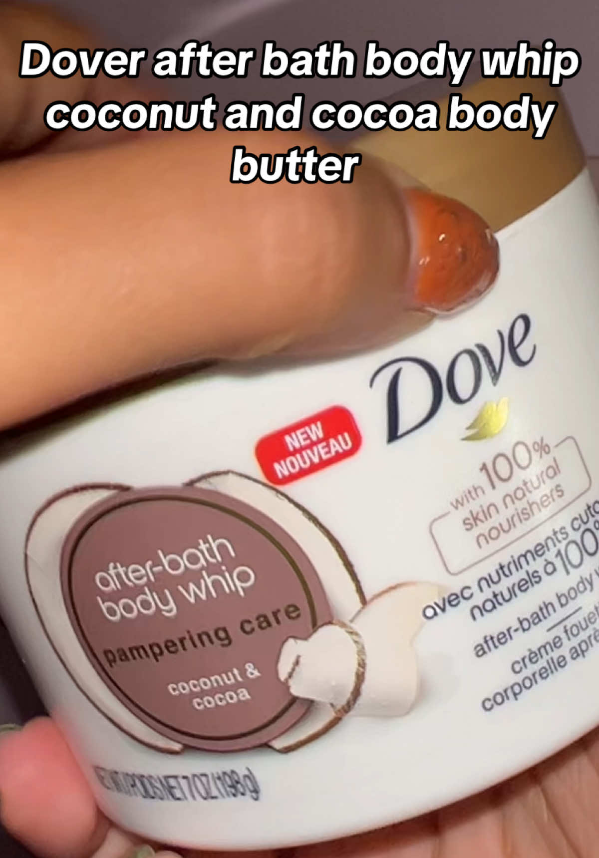 Dover after bath body whip coconut and cocoa body butter oh no just looked it up I don’t think you can get anymore I’m so sad! @Dove Beauty & Personal Care #dove #doveafterbathbodywhip #dovebodywhip #bodybutter #whippedbodybutter 