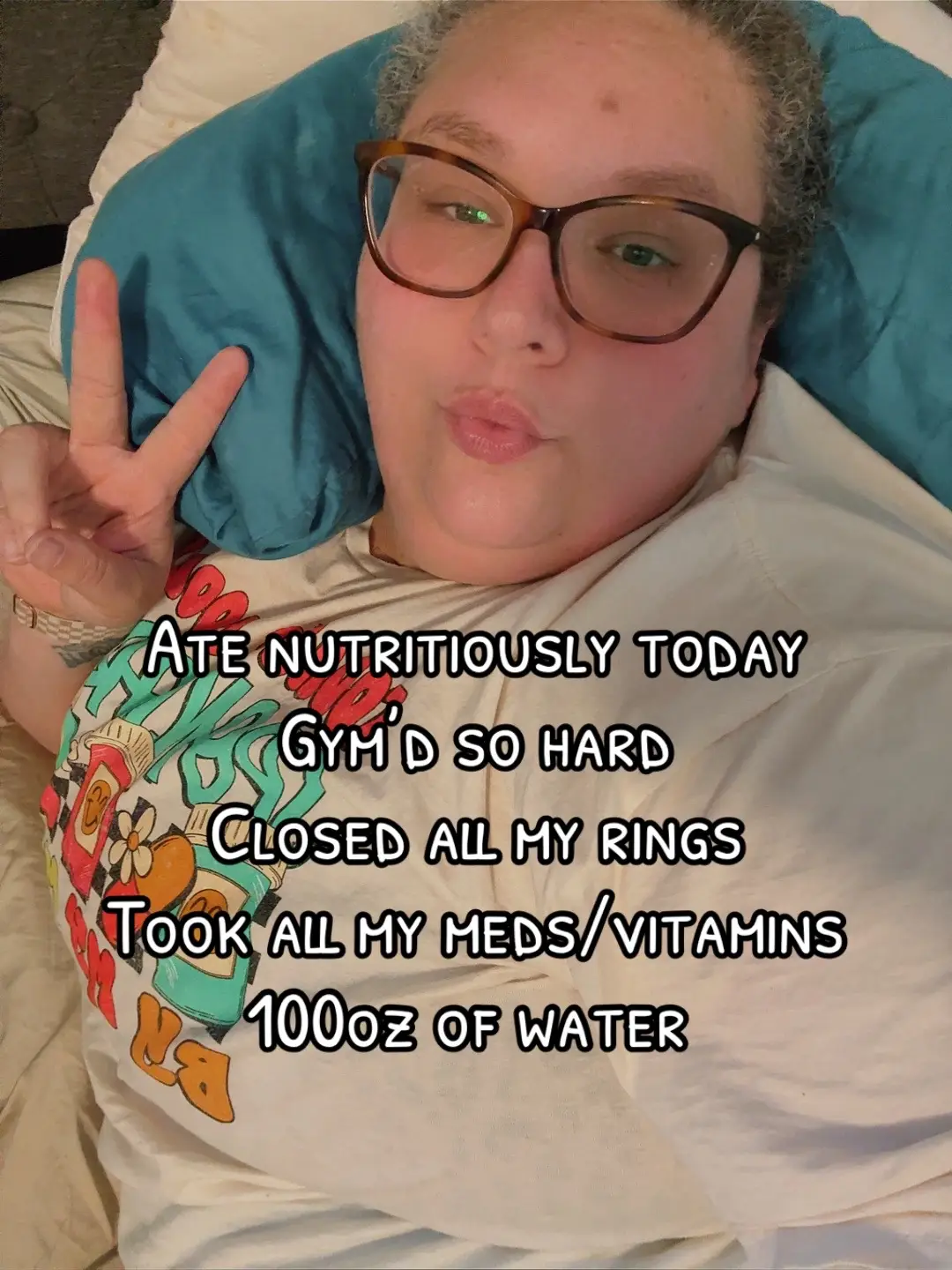 Proud of myself. Let’s do some of it again tomorrow 🥰 #habits #fitnessmotivaton #wljourney #gymmotivation #glp1 