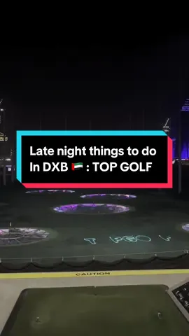 Luxury views, cocktails flowing, good ole vibe  📍TopGolf, Emirates Golf Club Bay starts at AED 140/hr (plus AED 20 for your membership card) #GalaxyTravels #TopGolfDubai #DubaiThings #dubaithingstodo #Golf