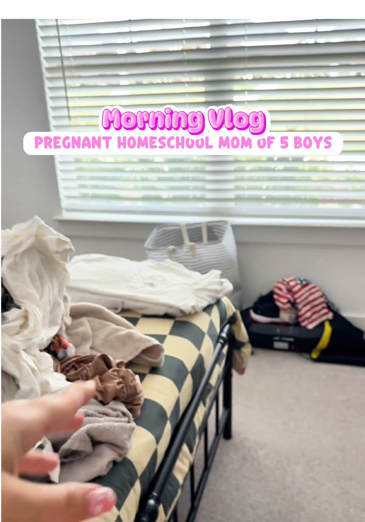 Another rocky morning routine. But you know what we made it through this one!!  How was everyone’s first month back to school? #sahm #sahmlife #pregnantlife #morningroutine #homeschoolmom 