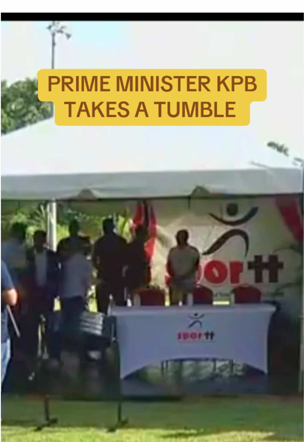 Speedy recovery 🫡😂. #primeminister #trinidad #fall #trinidadandtobago #caribbeantiktok 