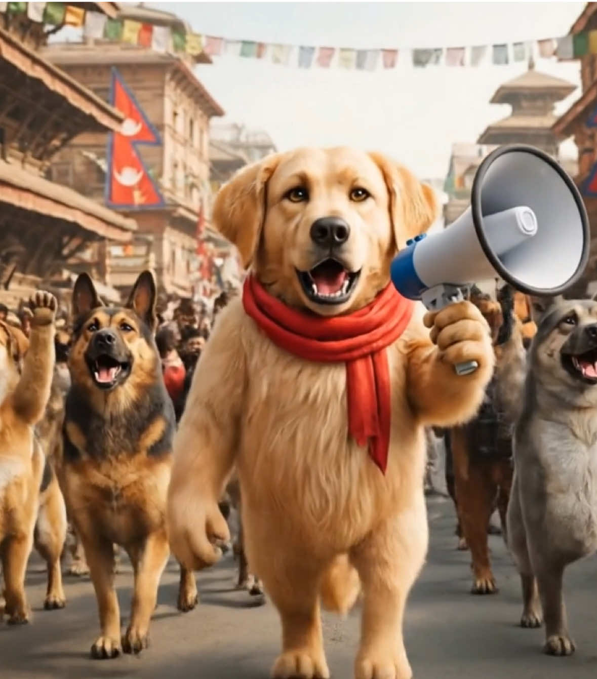 यो तिहार handsome dog लाई टीका लगाउन पाइदैन रे! केटीहरु 👩🏻#nepalicomedy #foryoupage #funnynepali #protest  #creatorsearchinsights 