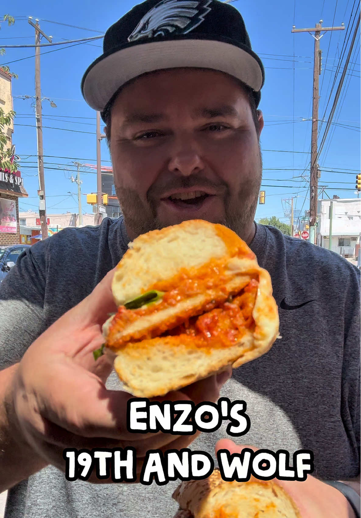 Enzo’s in South Philly is the real deal 🍴🔥 The Chicken Nicolina is next-level — thin cutlets, creamy vodka sauce, fresh burrata, all stacked on a Sarcone’s roll. We also had the meatball parm, and everything from the sauce to the cutlets to the meatballs is homemade and hits perfect. Word is the pizza is excellent too, plus they’re cranking out an Esposito porchetta, Sicilian, and stromboli 👌 Definitely a South Philly spot worth checking out. 📍 Enzo’s — South Philadelphia #SouthPhillyEats #Enzos #PhillyFoodie #ChickenCutlet #MeatballParm          