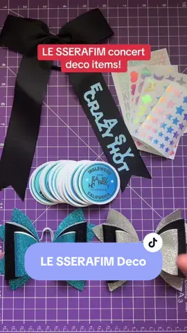 Grab your deco items today to get them in time for your concert! #lesserafim #fearnot #easycrazyhottour #kpop #kpopconcert 