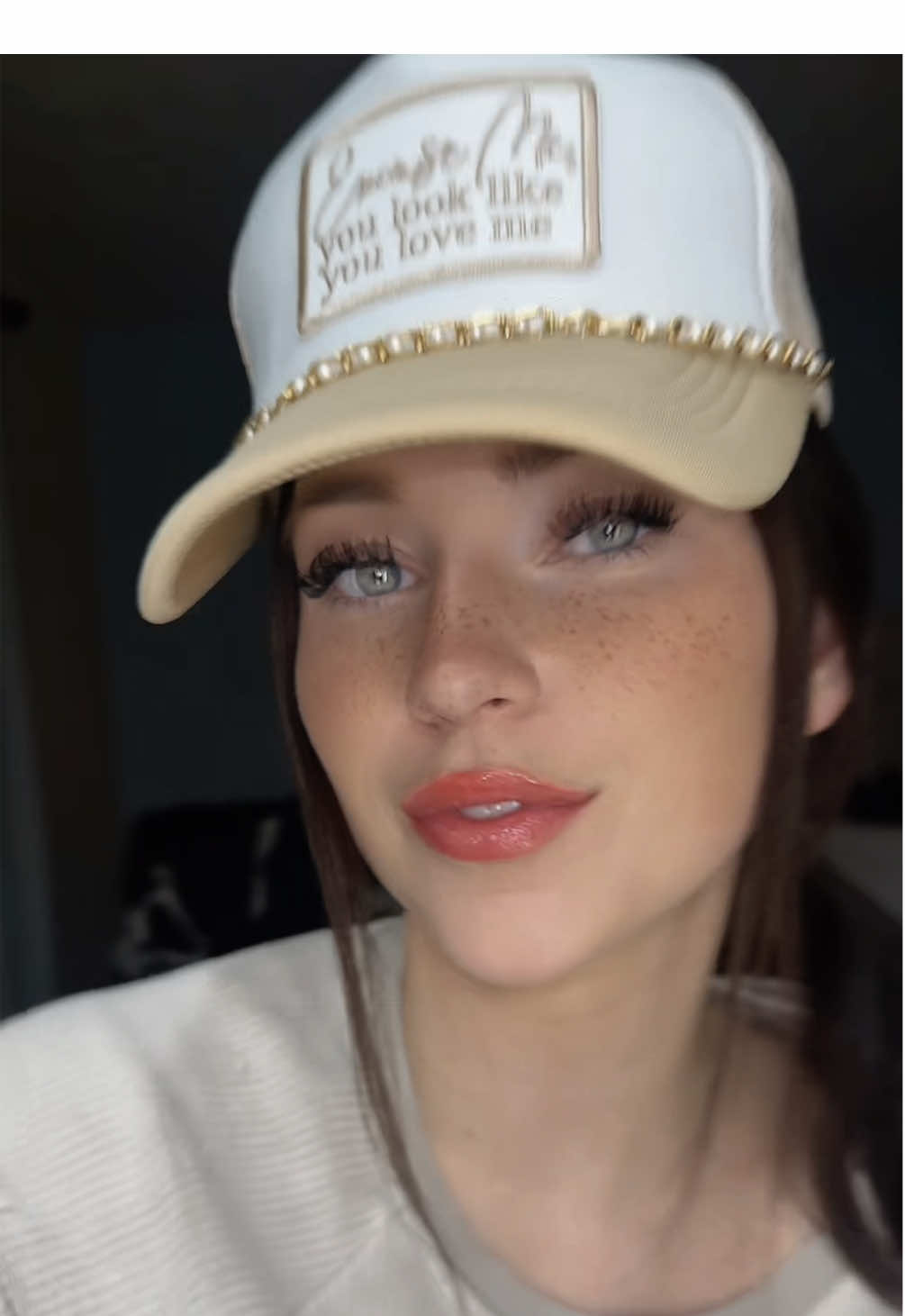 Hat by @doubletroubleco 😍 #fyp #truckerhat 