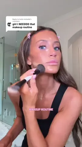 Replying to @leslie michelle QUICKLY FILMED THIS FOR YOU LOVEES LMK IF YOU HAVE PRODUCT QUESTIONS 💖 #MakeupRoutine #makeuptutorial #fyp @Emily Gemma (Beauty & Style) @Paige Louise @ONE SIZE BEAUTY @makeupbymario @Kylie Cosmetics @rhode skin 