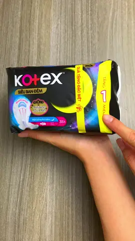 Kotex siêu ban đêm cho những ngày nhiều 35cm gói 8miếng tặng 1 là 9. Combo 4gói 36miếng đang được trợ giá ạ #dinhduide #kotex 