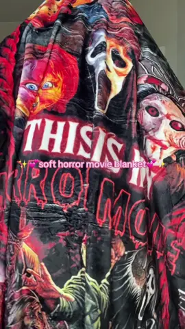Summer is over, Halloween is near. Grab your horror movie watching blanket now #horrormovie #horrormovieblanket #movienight #tiktokshopcreatorpick #tiktokshoplabordaysale