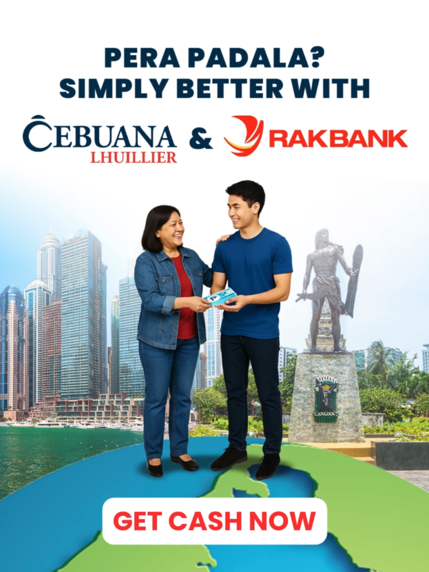 Claim your money now with Rak Bank and Cebuana Lhuillier for a smooth experience. Available in Cebuana Lhuillier branches nationwide. #CebuanaMazingAngLife #AllInSaSerbisyo