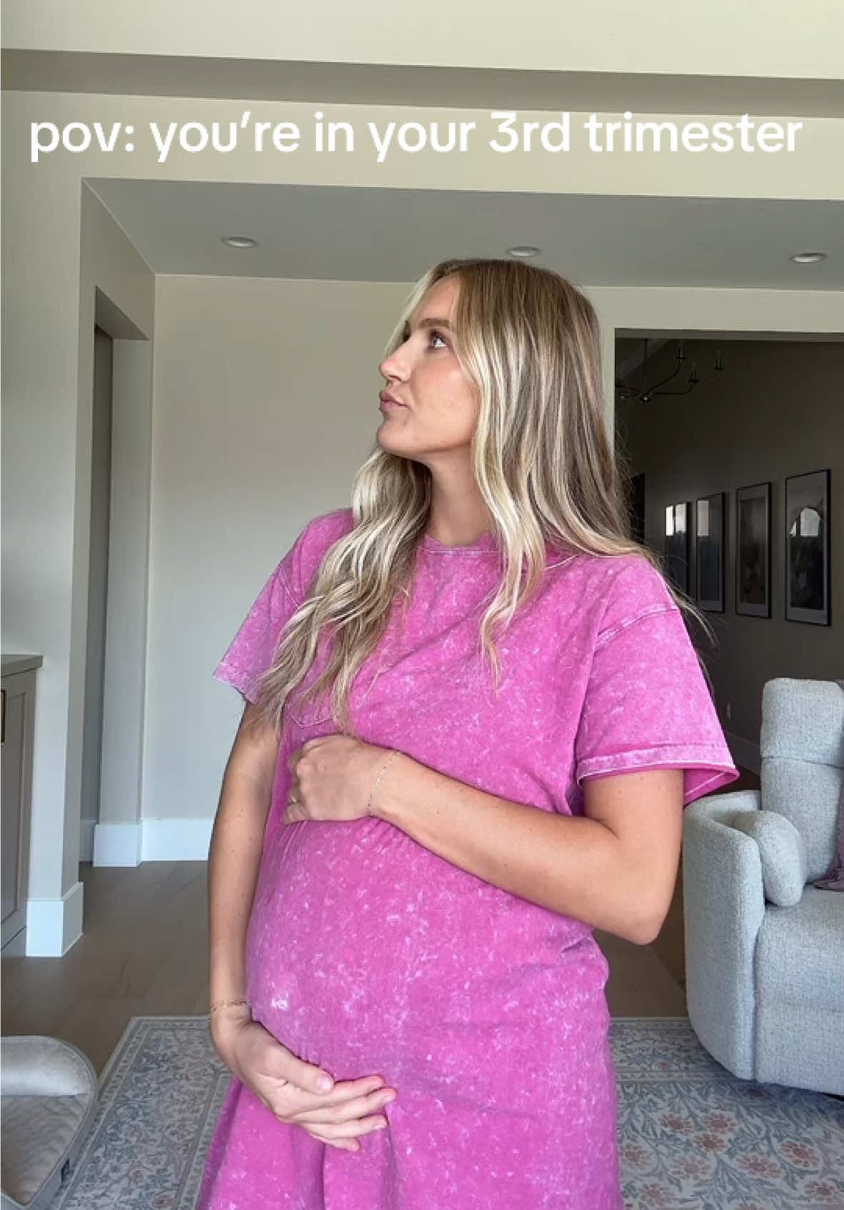 It’s the getting up to pee a million times for me😂😂 #pregnanttiktok #relatable #pregnant #struggle 