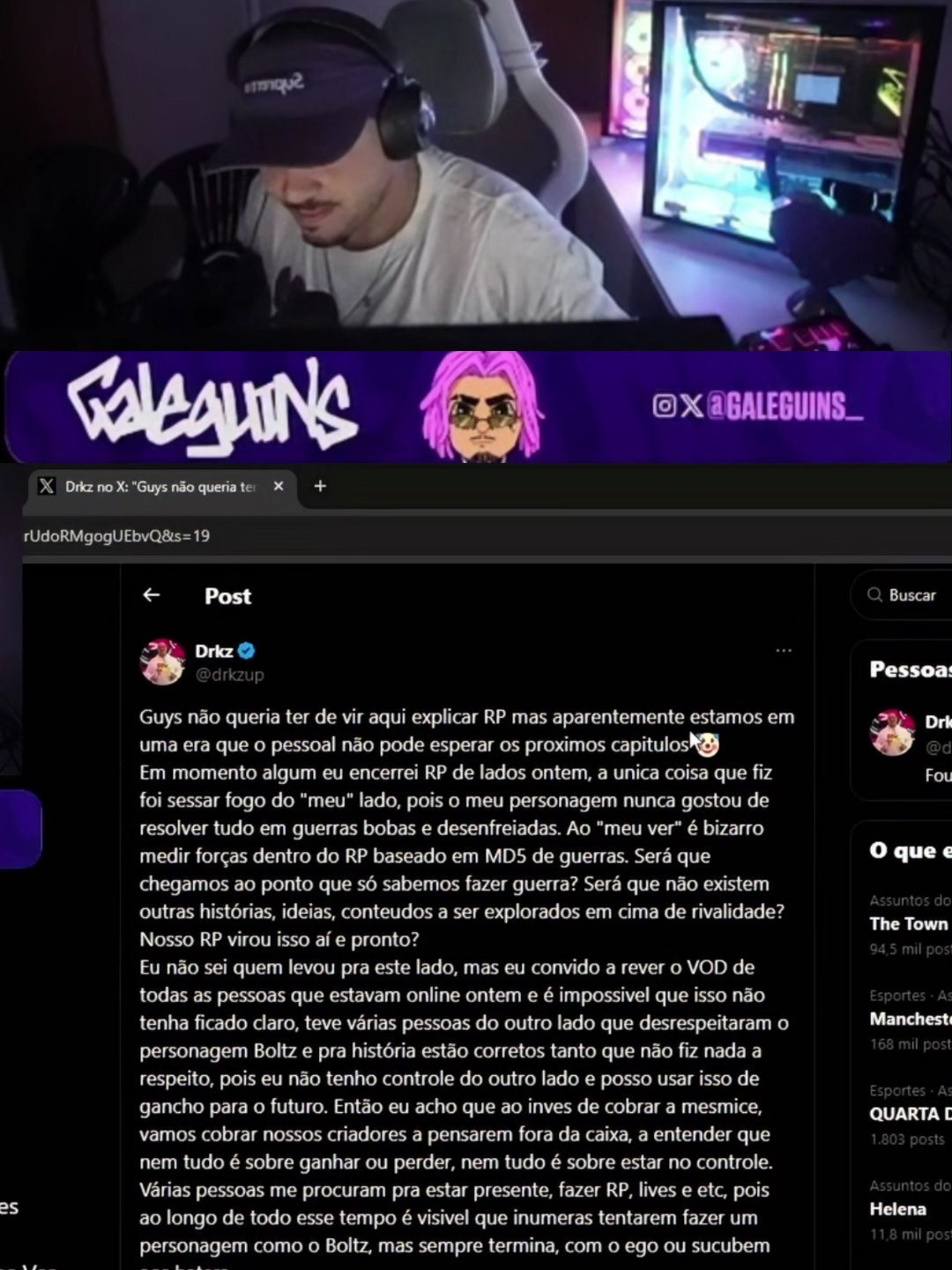 DESABAFEI SOBRE O RP DO TODURO#cortesdogaleguins #loudgaleguinns #loud_galeguin #galegons #teamsolid #bdl #frança