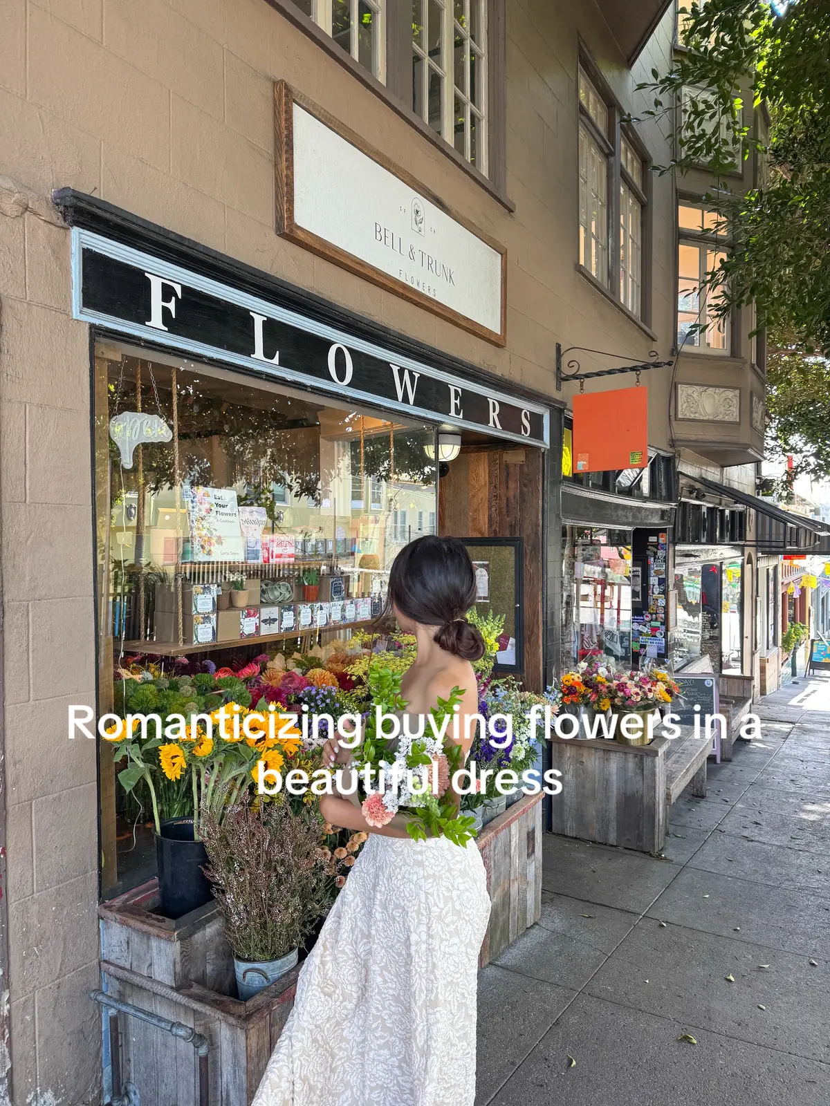 Dress @FLYING TOMATO use code: dixie15  #romantizingyourlife #flowershop #bouquet #elegantdress #pinterestaesthetic 