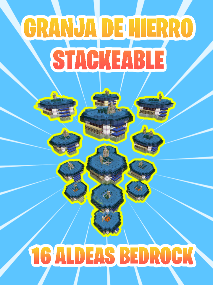 Granja de hierro stackeable 1.21.101 #Minecraft #bedrock
