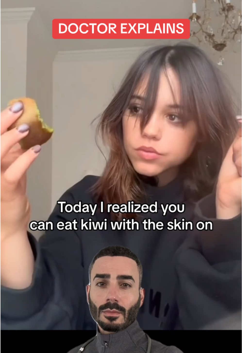 🥝 Skin for the win! You’re leaving nutrients on the cutting board if you peel your kiwi. Eat it with the skin to get more vitamin C & E (liver support + antioxidants), plus folate, magnesium, vitamin B6, and ~50% more fiber. Sleep tip: have 1–2 kiwis about 2 hours before bed — they naturally contain melatonin and can support better sleep quality. Colon health: regular kiwi intake is linked with less oxidative DNA damage and faster transit, which may translate to a lower risk of colon cancer over time. Constipation: as a GI doc, kiwi is one of my first-line food treatments — gentle, effective, and easy to add to yogurt. Fuzzy texture not your thing? Wait until it’s softer/ripe, grab a smooth gold kiwi, or slice it and mix with yogurt. Disclaimer about allergies: Some people may be allergic to kiwi, which can cause itching, swelling, or trouble breathing. If you’ve had a reaction to kiwi, it’s best to avoid the skin and talk to your healthcare provider. Always wash the skin well before eating.  #healthytips #guthealth #kiwi #constipation #ibs 