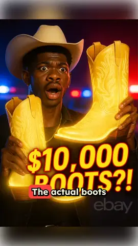 Lil Nas X’s infamous nearly-naked catwalk boots are on eBay for a jaw-dropping $10,000 🤯👢 … and the story of how they got there is straight out of a movie. From rolling on the pavement to a sassy one-liner and a sudden arrest—this is pop culture chaos at its finest. Would you cash out on these boots? 👀🔥 #LilNasX #PopCultureDrama #ViralMoments #CelebrityNews #BootsForSale #OldTownRoad #HollywoodChaos #BreakingNews #IconicEnergy #CultureShock