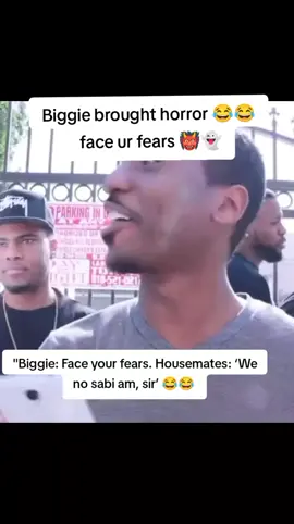 Biggie: Face your fears. Housemates: ‘We no sabi am, sir’ 😂 #BBNaijaS10 #BBNaija 