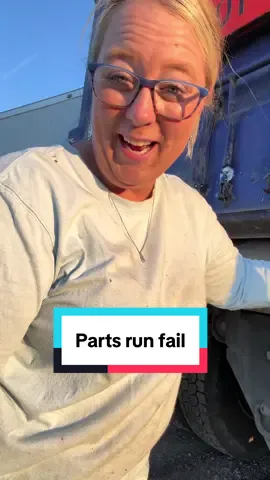 I need a parts runner because I can’t be trusted! #trucking #womenintrucking #dumptruck #girlswithtrucks 